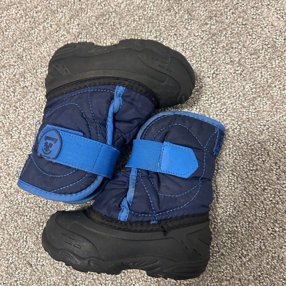 Kamik Little Kids Blue and Black Snow Boots